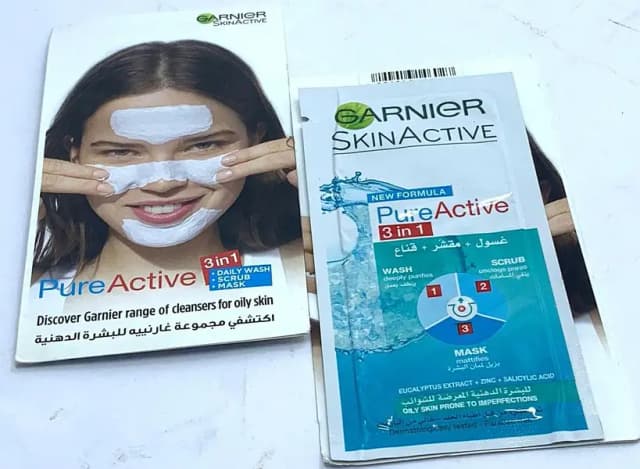 Pure Active 3-in-1 Wash, Scrub and Mask