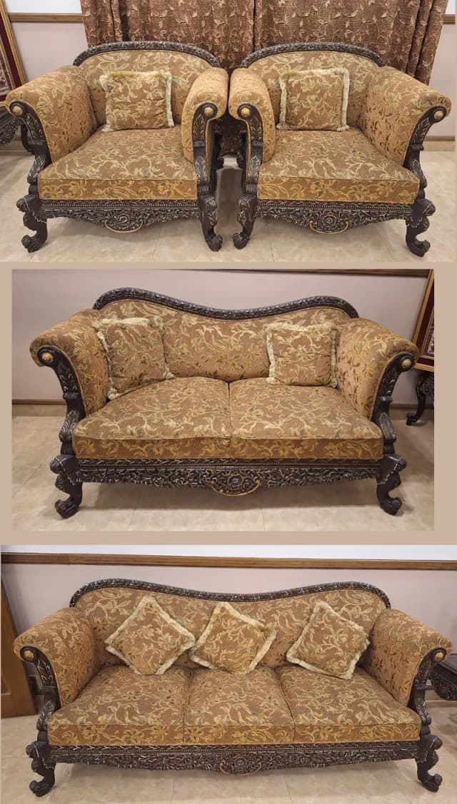 Luxury sofa set - wooden chairs - Room chairs - 7 seater sofa for sale