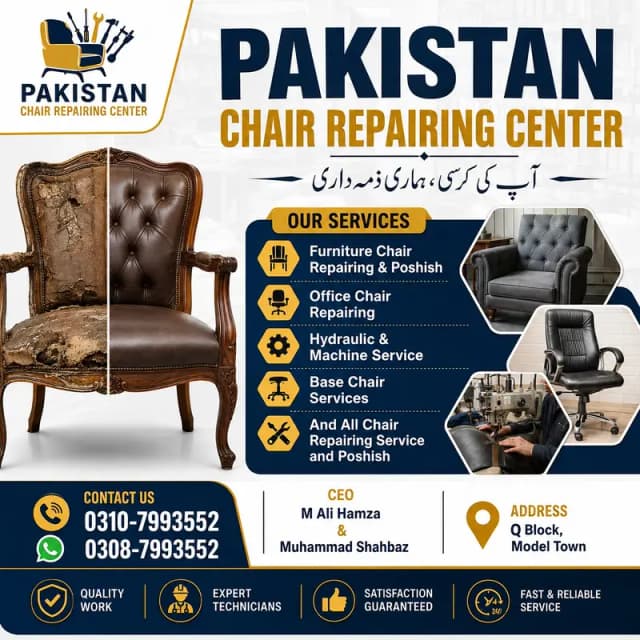 Office Chair Reapir- Furniture Chair Repair & Poshish- Chair Repairing
