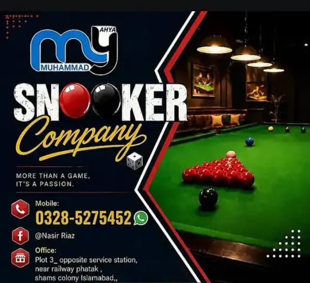 Snooker Table Rawalpindi /Snooker Table Repair / Premium Quality