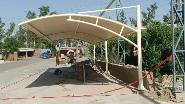 Outdoor Tensile shade, shade, shed, shade in pakistan, parking shed