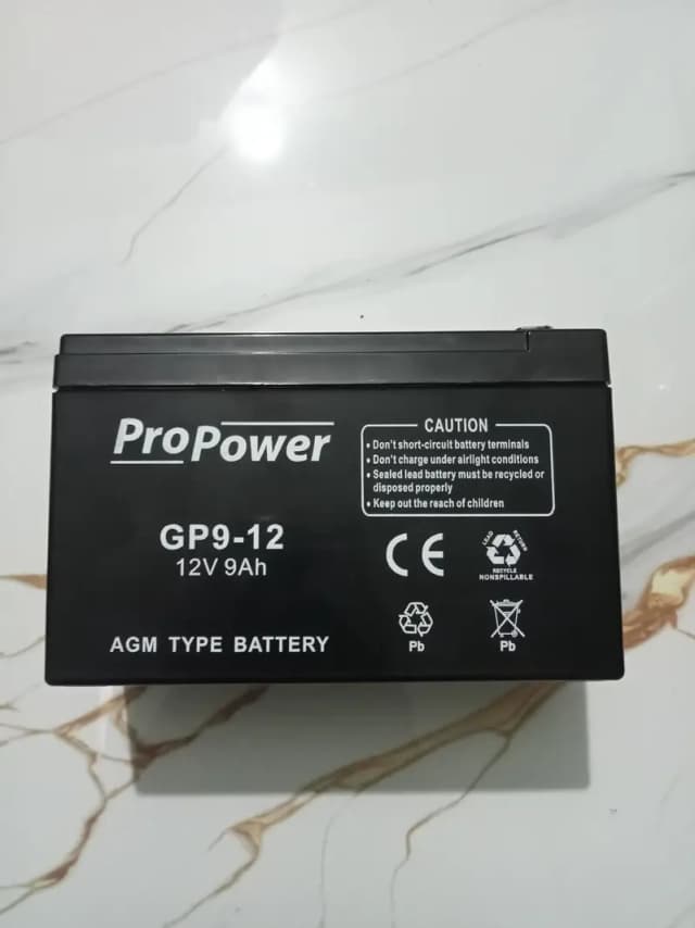 Original ProPower 12V 9Ah Dry AGM Battery (GP9-12)
