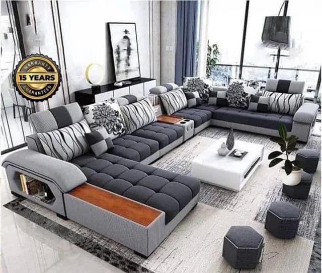 L shape sofa/L shapes sofa/corner sofa/8.5 seater sofa set/puffy sofa