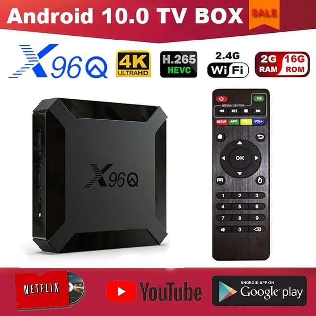 X96Q 4K Ultra HD Android 10.0 Smart TV Box - Allwinner H313 Quad-Core Media Player