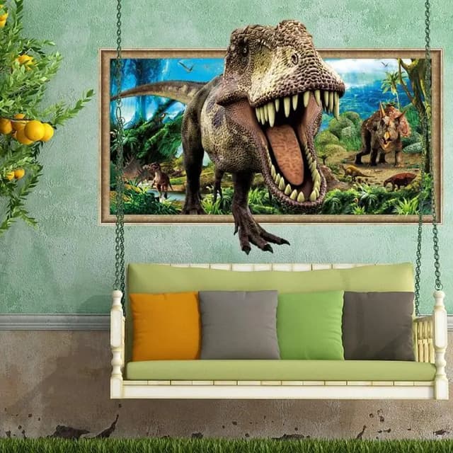 XH9287 3D Cartoon Dinosaur Wall Stickers and Murals for Nursery Rooms