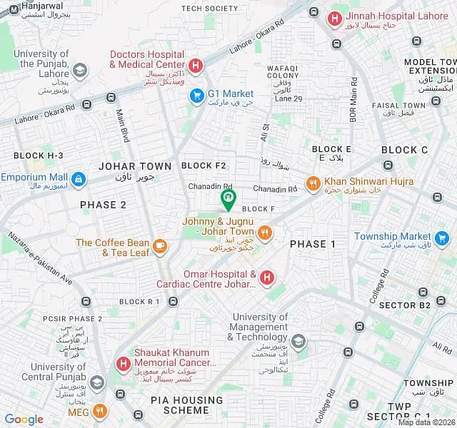1 Kanal Spacious Commercial Plot Is Available In Johar Town Phase 1 - Block F For sale