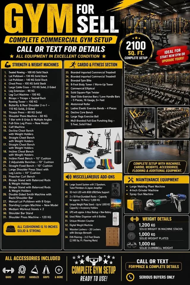 gym setup for sale /commercial gym setup/ gym setup in Rawalpindi