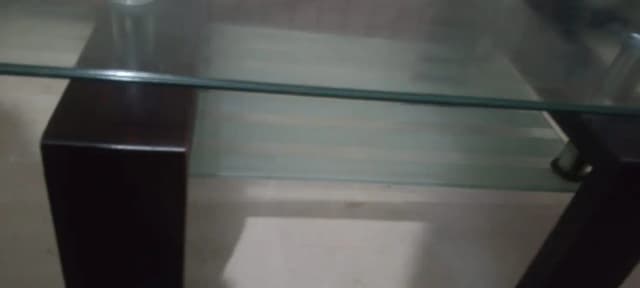 double glass center table