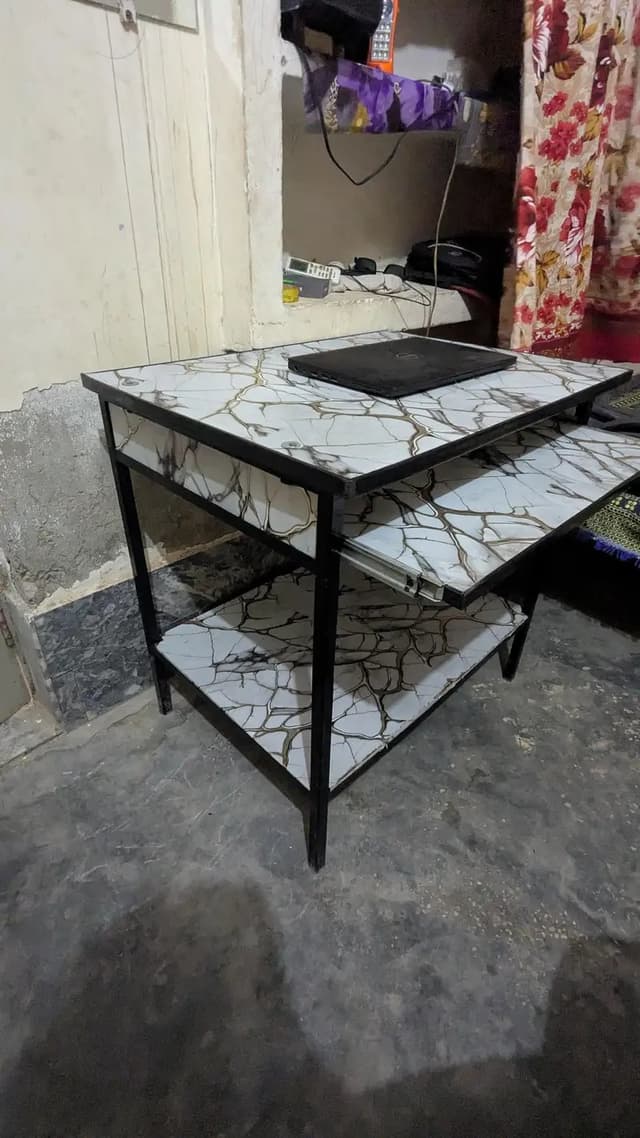 Computer Table made of Iron Frame + wooden sheet