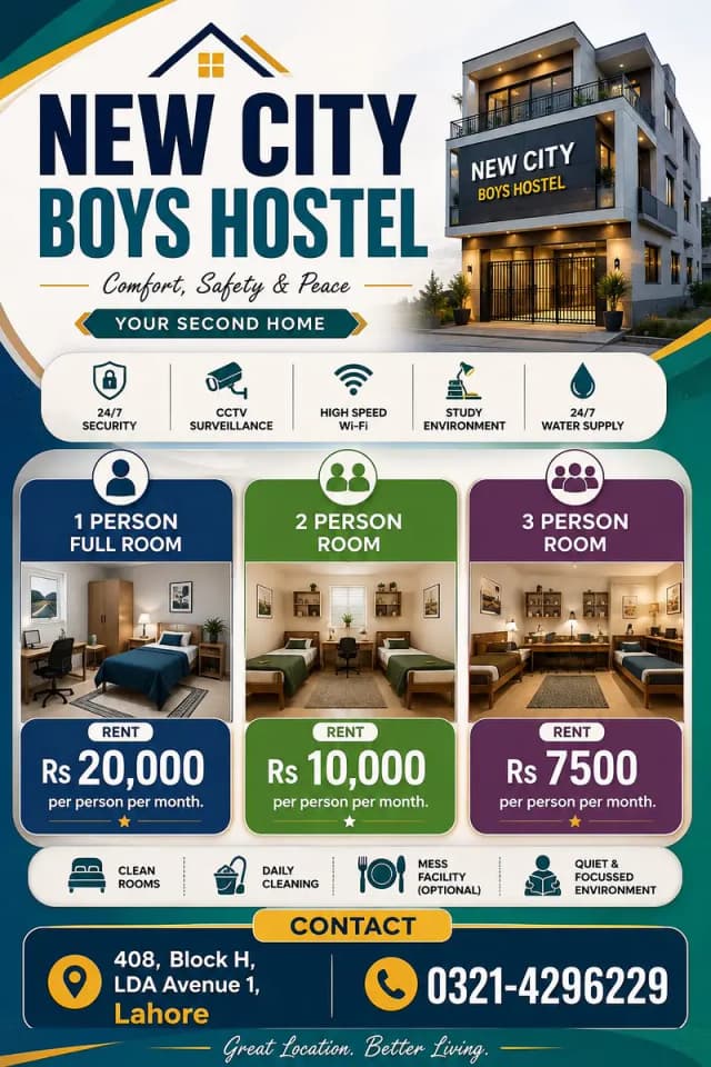 Boys Hostel l Full Room | 2 & 3 Seater l Bed & Mettress. No Elec Bills