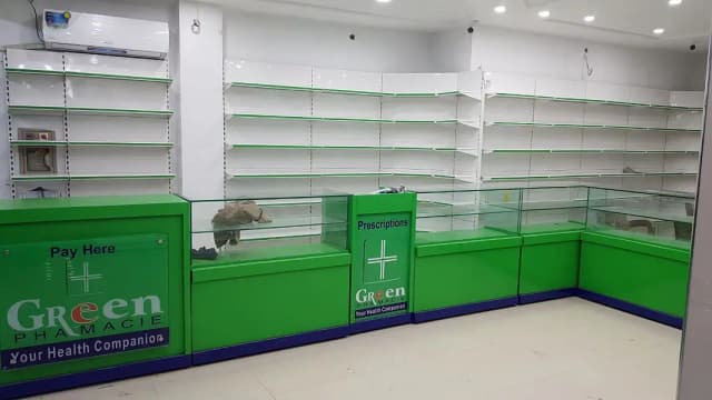 Pharmacy Racks -Cash Counter - Wall Rack - Store Rack -Trolley-baskets