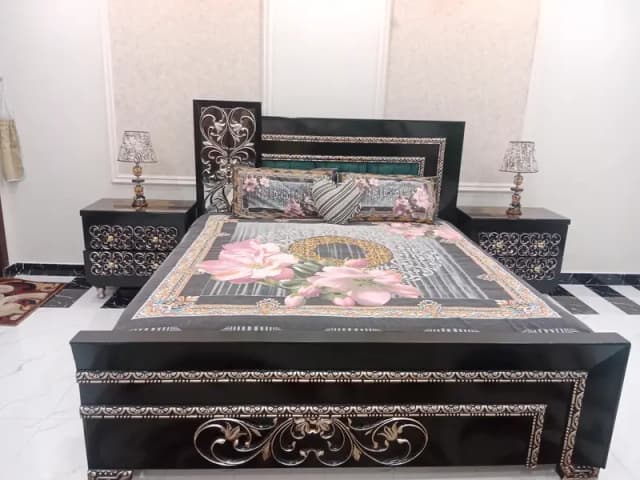 bedroom with cofee set