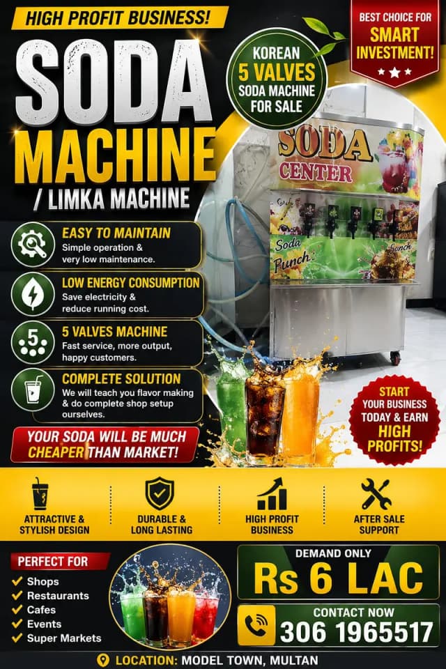 Korean 5-Valve Soda Machine / Limka Machine for Sale