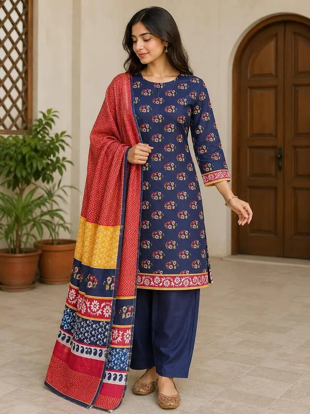 Beautiful 3 Piece Lawn Suit Design 2026