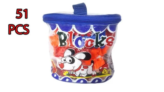 51-Piece Multicolour Building Blocks Set