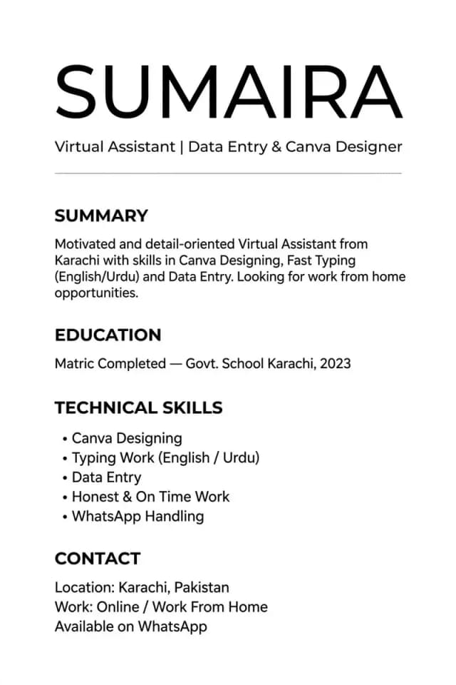 professional CV making -350 Rs-1 hour Me Ready