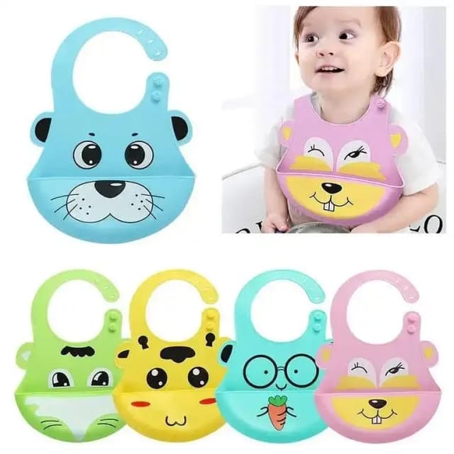 BPA Free Waterproof Silicone Bib for Baby Feeding and Weaning