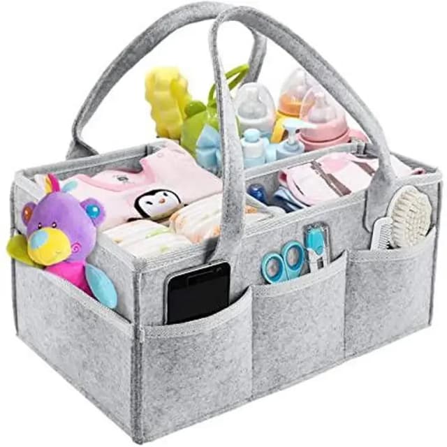 Baby Diaper Caddy Organizer with Multi Pockets and Compartments, Ideal for Car Travel
