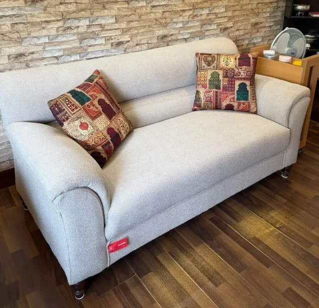 2 Two-Seater Sofas + 2 Coffee Wing Chairs – Stylish Furniture Set