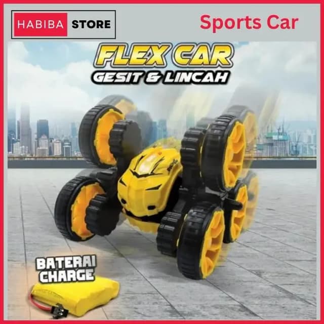 RC Stunt Flex Car Off-Road Remote Control Sports Car for Kids - 6 Wheel Full Speed Racing Car - Rechargeable RC Car High Speed RC Drift Car