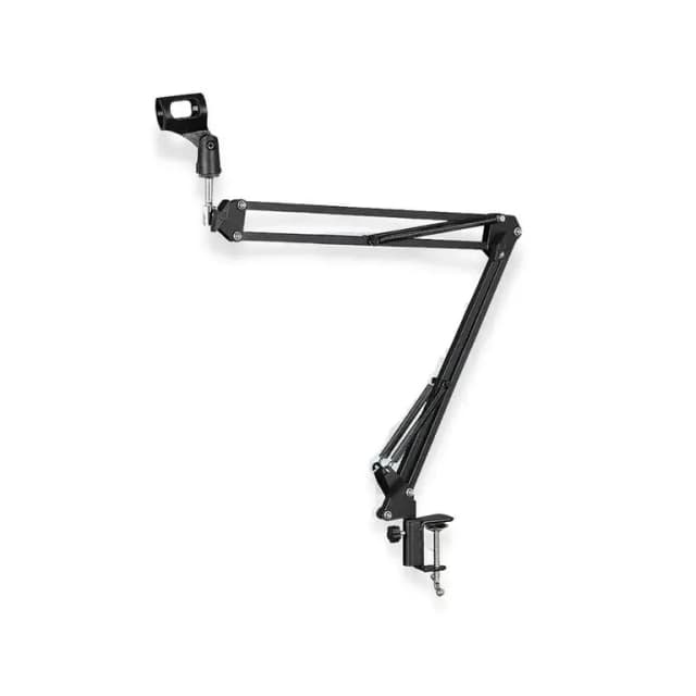 SYGA 35 Metal Cantilever Microphone Stand Adjustable Desktop Boom Arm Mic Stand Universal Condenser & Capacitor Microphone Holder Black - Podcasting, Gaming, Recording & Online Meetings