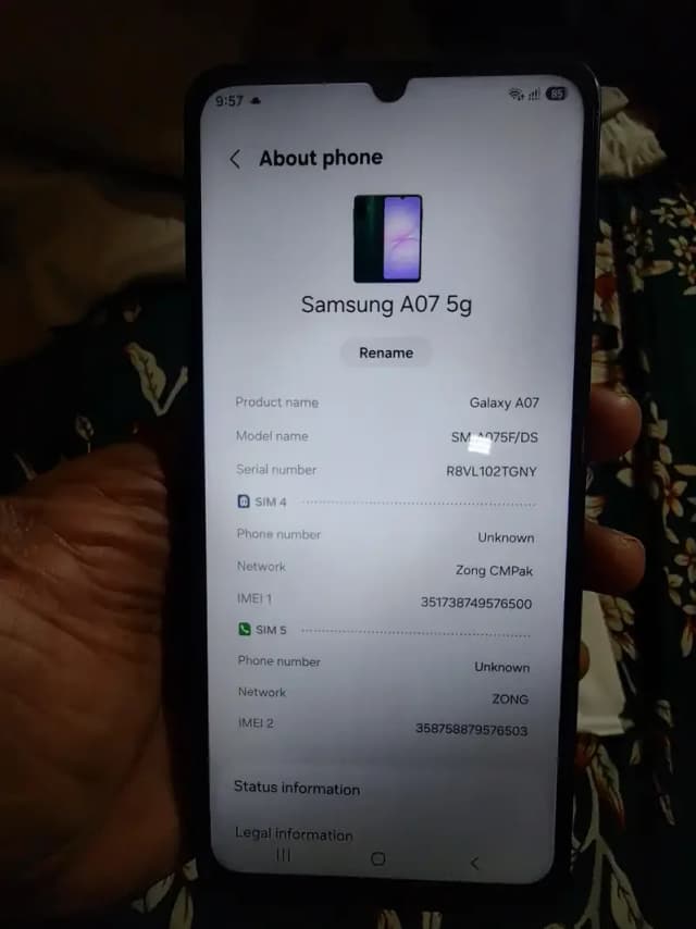 Samsung Mobile A07 5G 03122326615