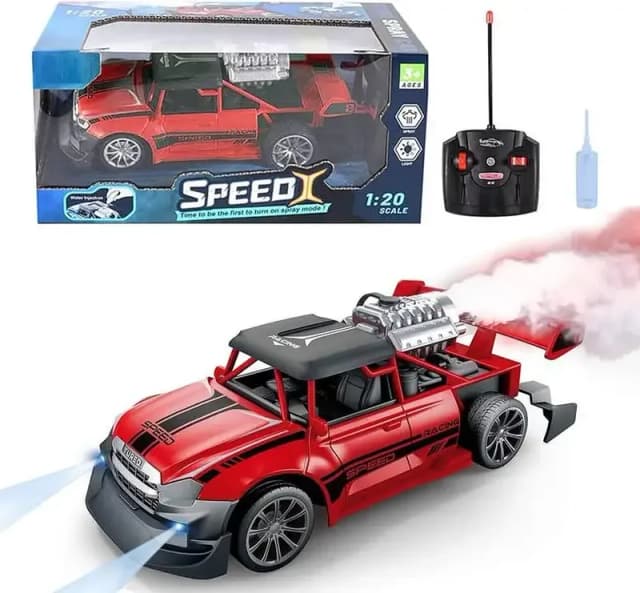 Spray Racing Car With 3D Light And Music For Kids