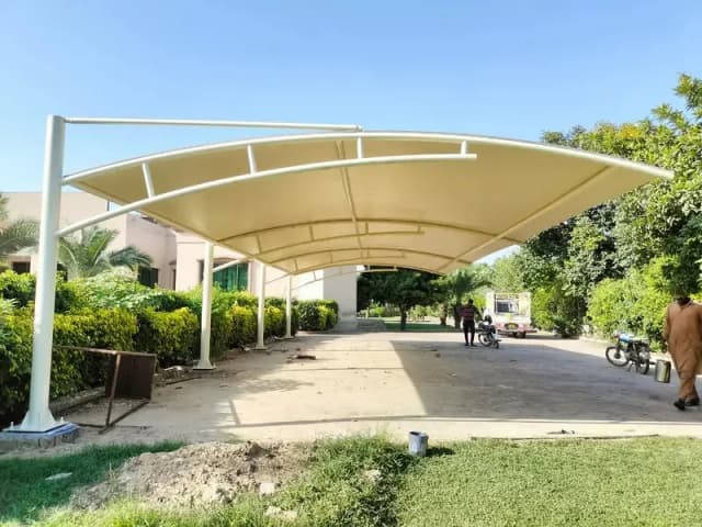 Best pole car parking shade in Pakistan / New design pvc shade canopy