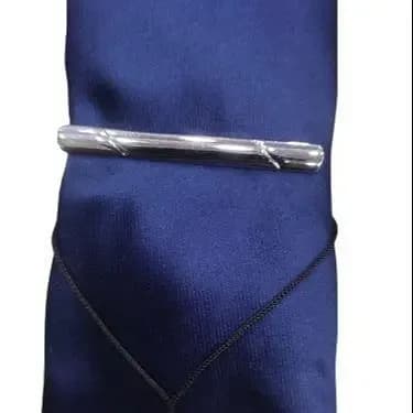 Silver Stainless Steel Tie Pin-Tie Clips for Men