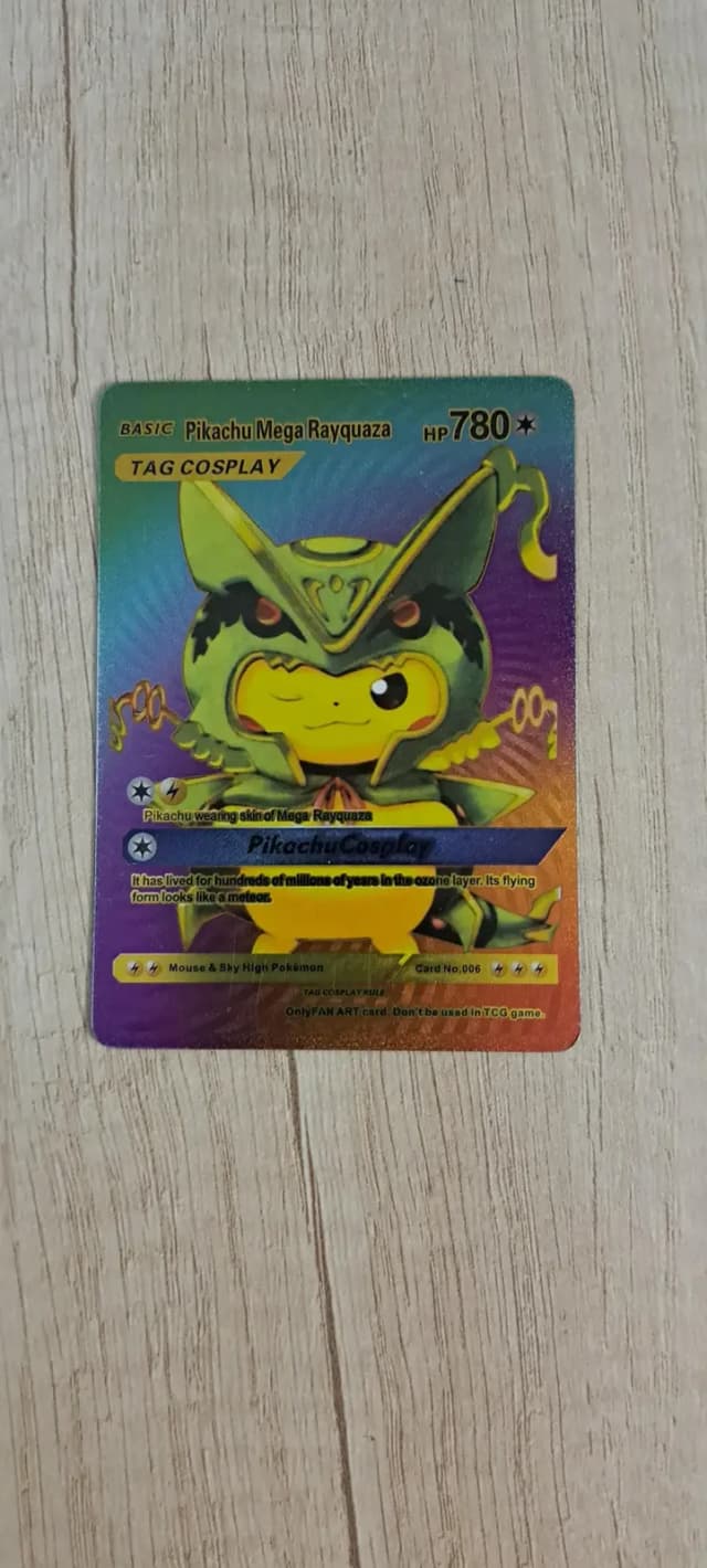 Rainbow edition pikachu cards.