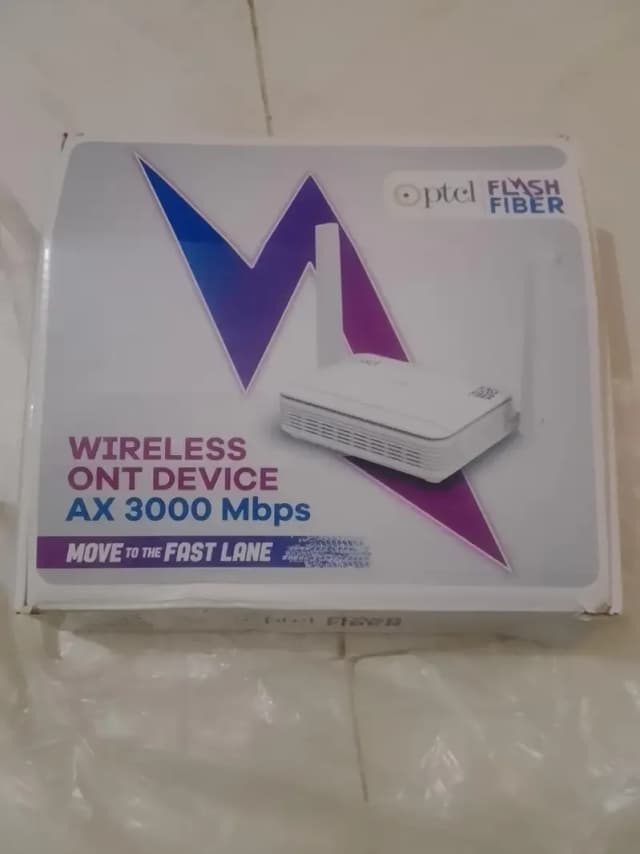 PTCL FiberONT Device New Condition With Original Charger- Bhara kahu /