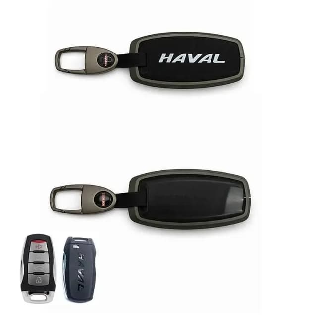 Aluminium Alloy + TPU Key Cover for Haval H6 and Jolian – Premium Key Protection with Metallic Finish