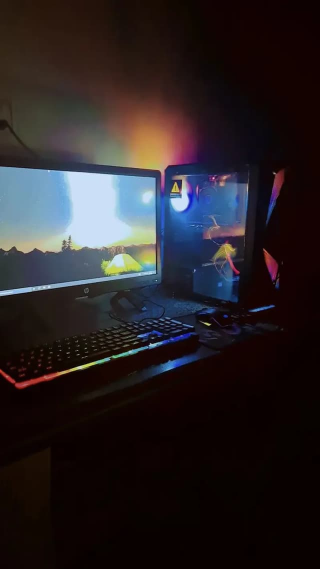 Full Gaming Computer Setup | RGB Case | GTX 750 Ti | HP Monitor