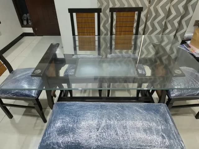 Dining Table Set-4 Chairs & 2 Seater Bench