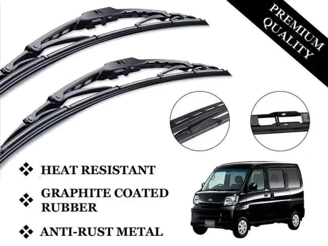 Daihatsu Hijet Metal Wiper Blades - Graphite Coated, Anti-Rust Design for Long-Lasting Performance