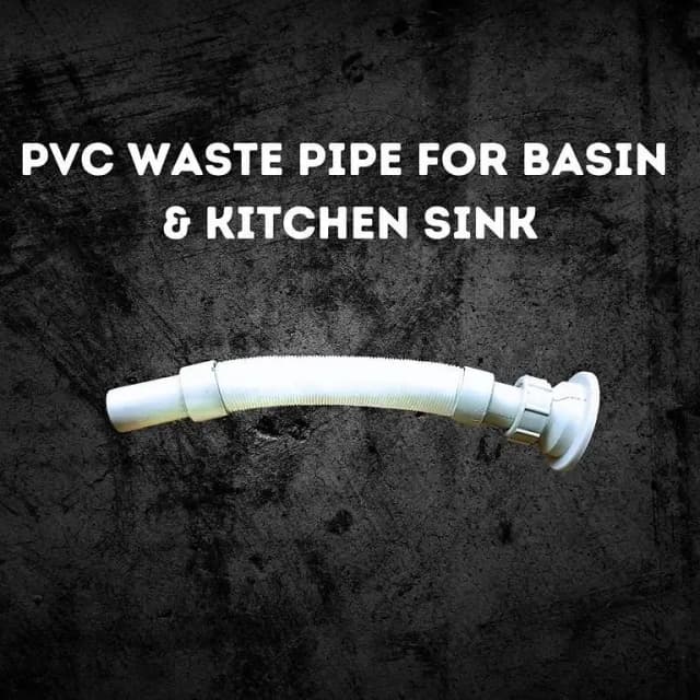 Flexible PVC Waste Pipe for Basins and Kitchen Sinks - Durable and Easy to Install