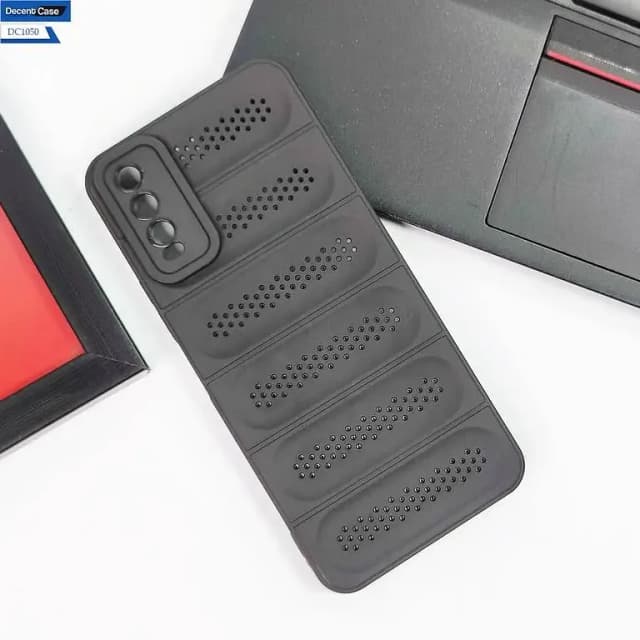 Black Mesh Grid Net Soft Case for Vivo Y20a