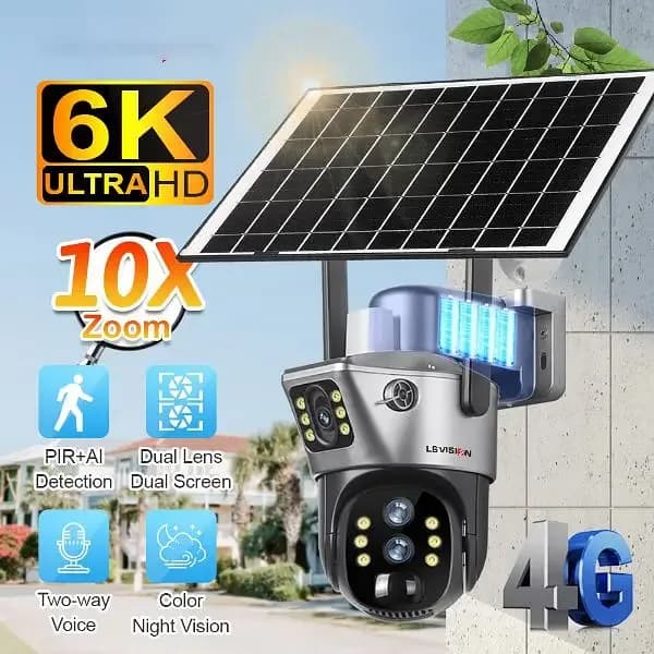Solar Wifi Camera, HD AI 1080p Outdoor, For Home, Office