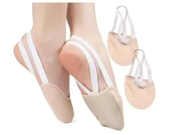 1 Pair Half Sole Dance Shoes - Anti-Slip Breathable Toe Pad Cushion & Friction Protection Foot Undersongs for Ballet, Jazz, Belly Dance & Modern Dance