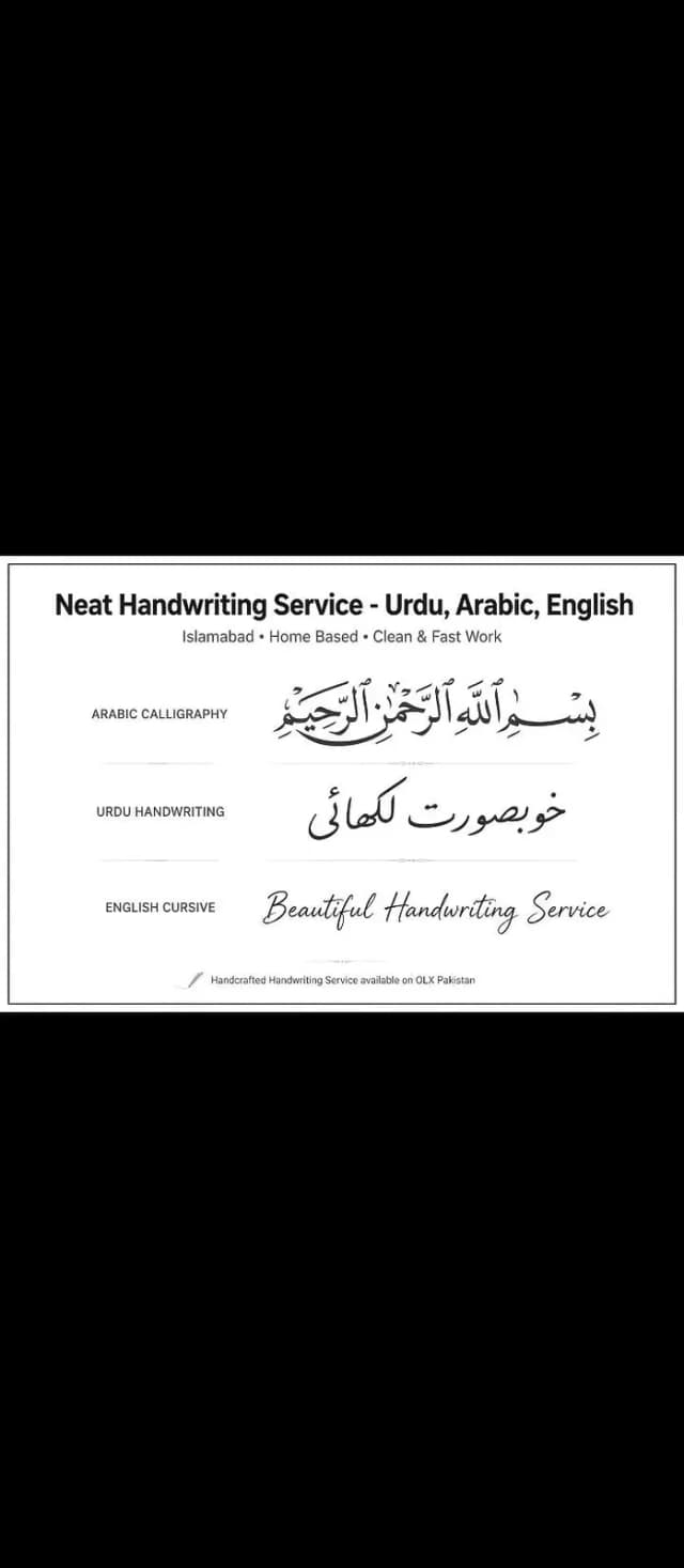 Hand Writing services