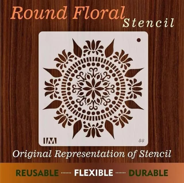 Mandala Art Reusable Stencil for Canvas and wall painting. ID#44