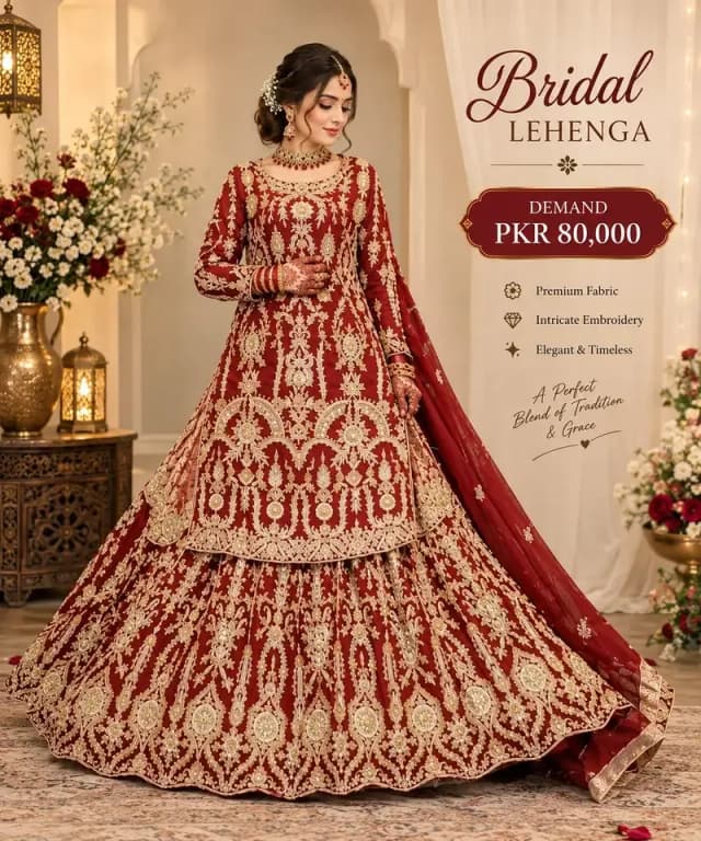 Bridal lehanga | Wedding lehanga | Barat lehanga for sale