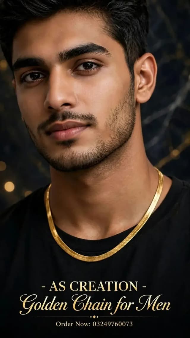 AS COLLECTION  GOLDEN CHAIN FOR MALE
