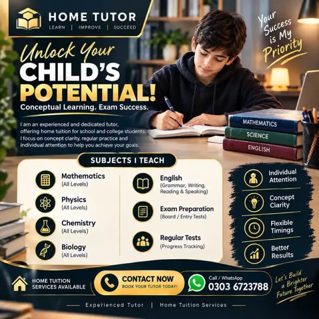 Home & Online Tuition in Your Area | Classes PG to O/A Level