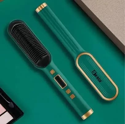 909 Brush Hair Straightener Brush for Girls with Temperature Control from 130°C to 200°C OG28