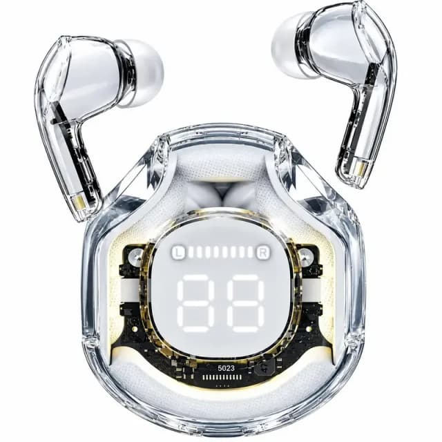 Air39 Transparent Wireless Earbuds with cover