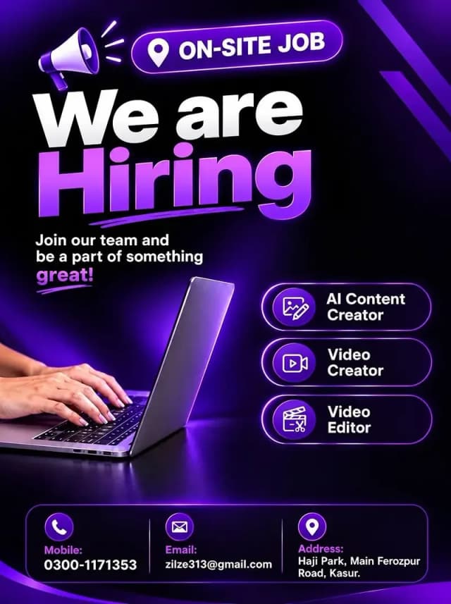 AI Video Creator Required On Site Job