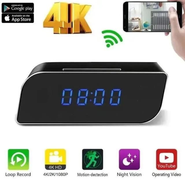 Digital  Table Clock Camera Wifi  1080p