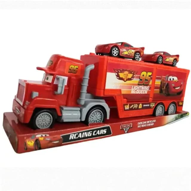 Disney Friction Truck with Two Pullback Cars Set for Kids and Boys