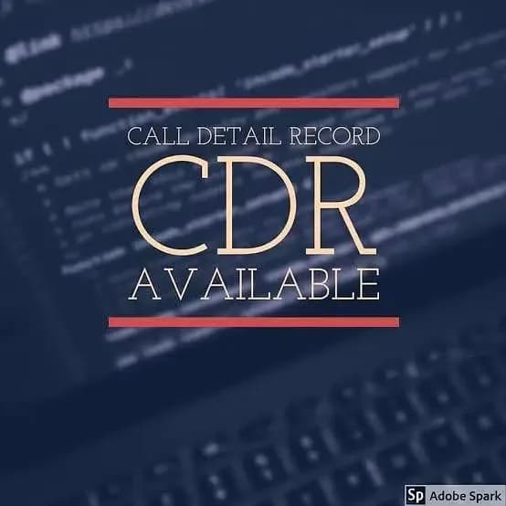 Mobile Call Data Record C-D-R. Available